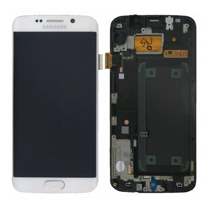 Samsung Galaxy S6 Edge (SM-G925F) Skärm med LCD Display Original - Vit image 1