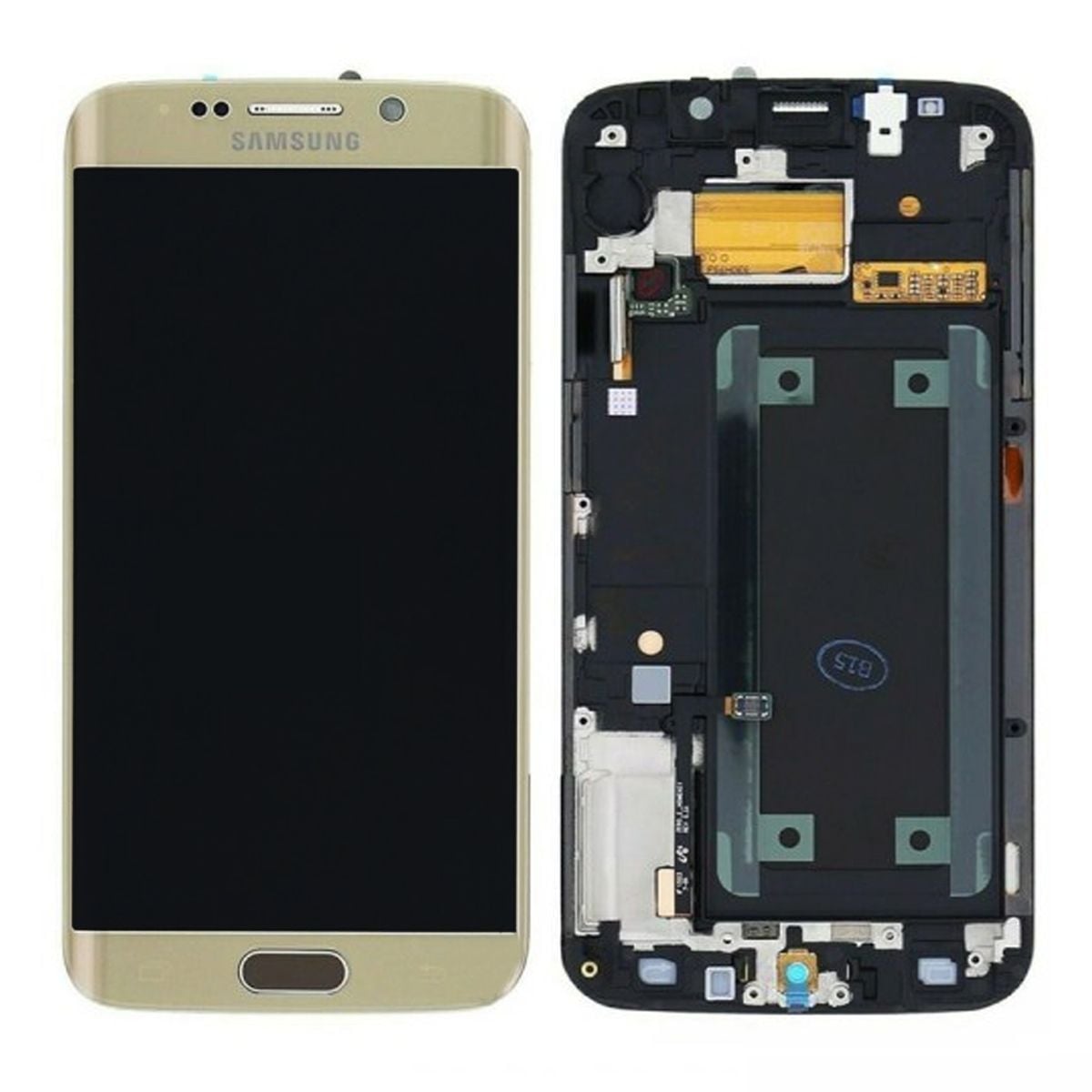 Samsung Galaxy S6 Edge (SM-G925F) Skärm med LCD Display Original - Guld image 1