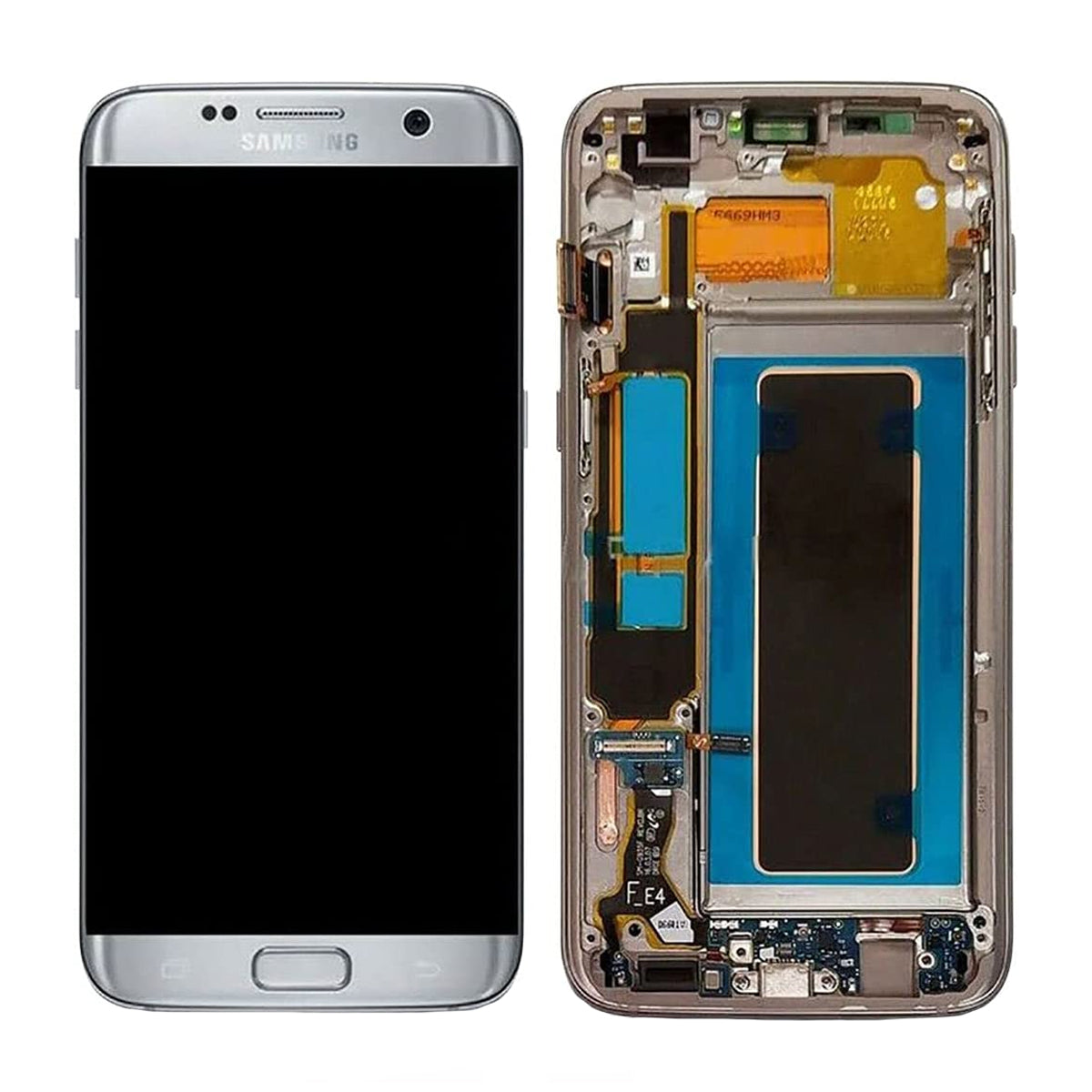 Samsung Galaxy S7 Edge (SM-G935F) Skärm med LCD Display Original - Silver  image 1