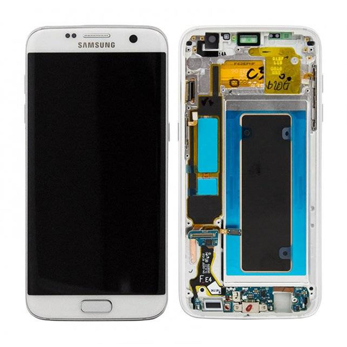 Samsung Galaxy S7 Edge (SM-G935F) Skärm/Display Original - Vit image 1
