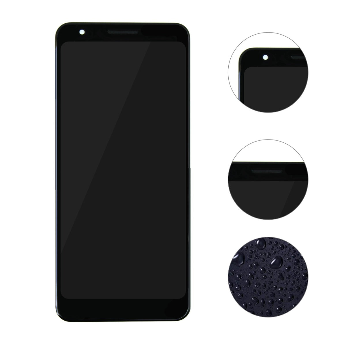 Google Pixel 3A  Skärm/Display OEM Svart image 3