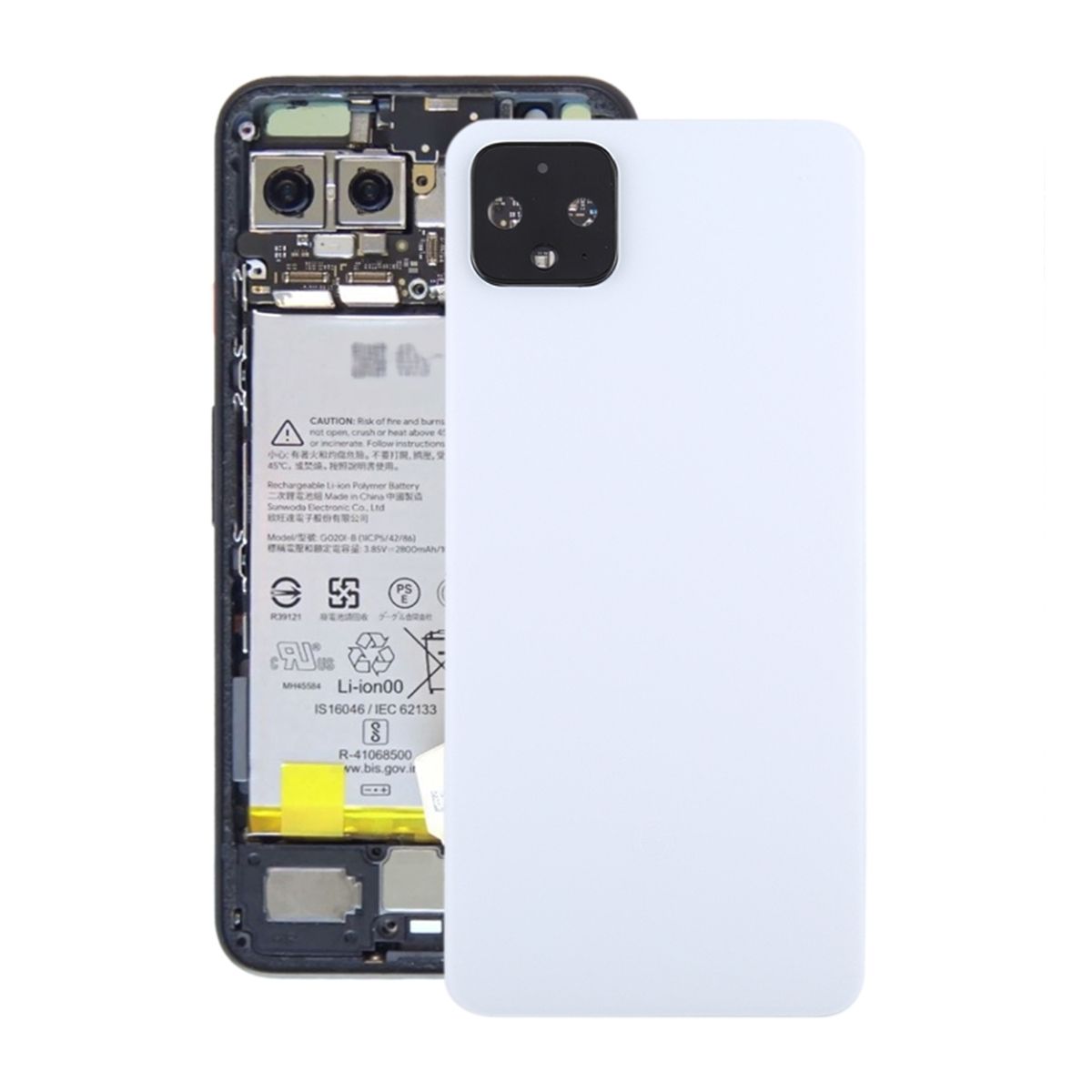 Google Pixel 4 XL Baksida/Batterilucka Original - Vit image 1