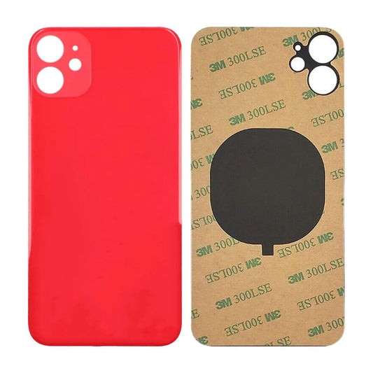 iPhone 11 Baksida Glas med Självhäftande tejp - Röd image 1