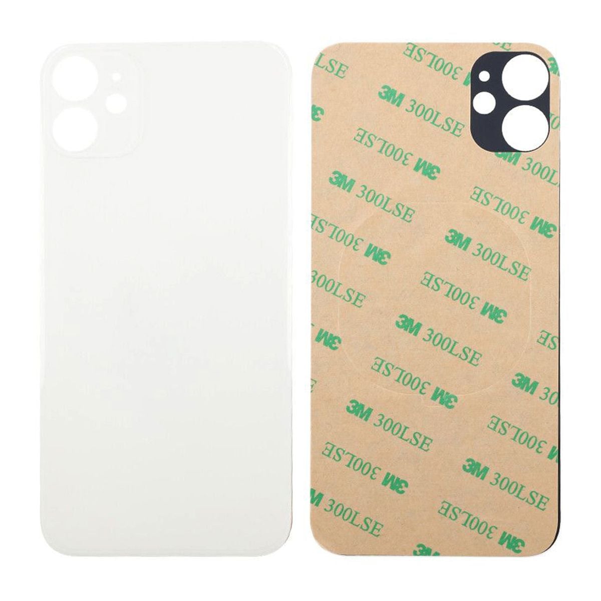 iPhone 11 Baksida Glas med Självhäftande tejp - Vit image 1