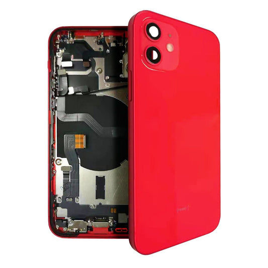 iPhone 12 Baksida med Komplett Ram - Röd image 1