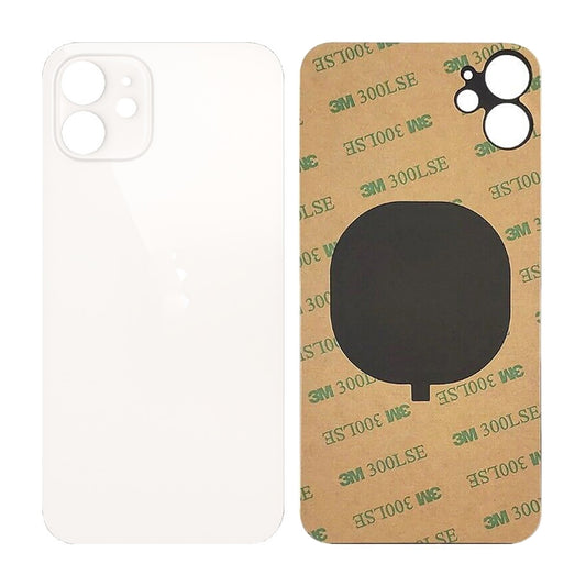 iPhone 12 Baksida Glas med Självhäftande tejp - Vit image 1