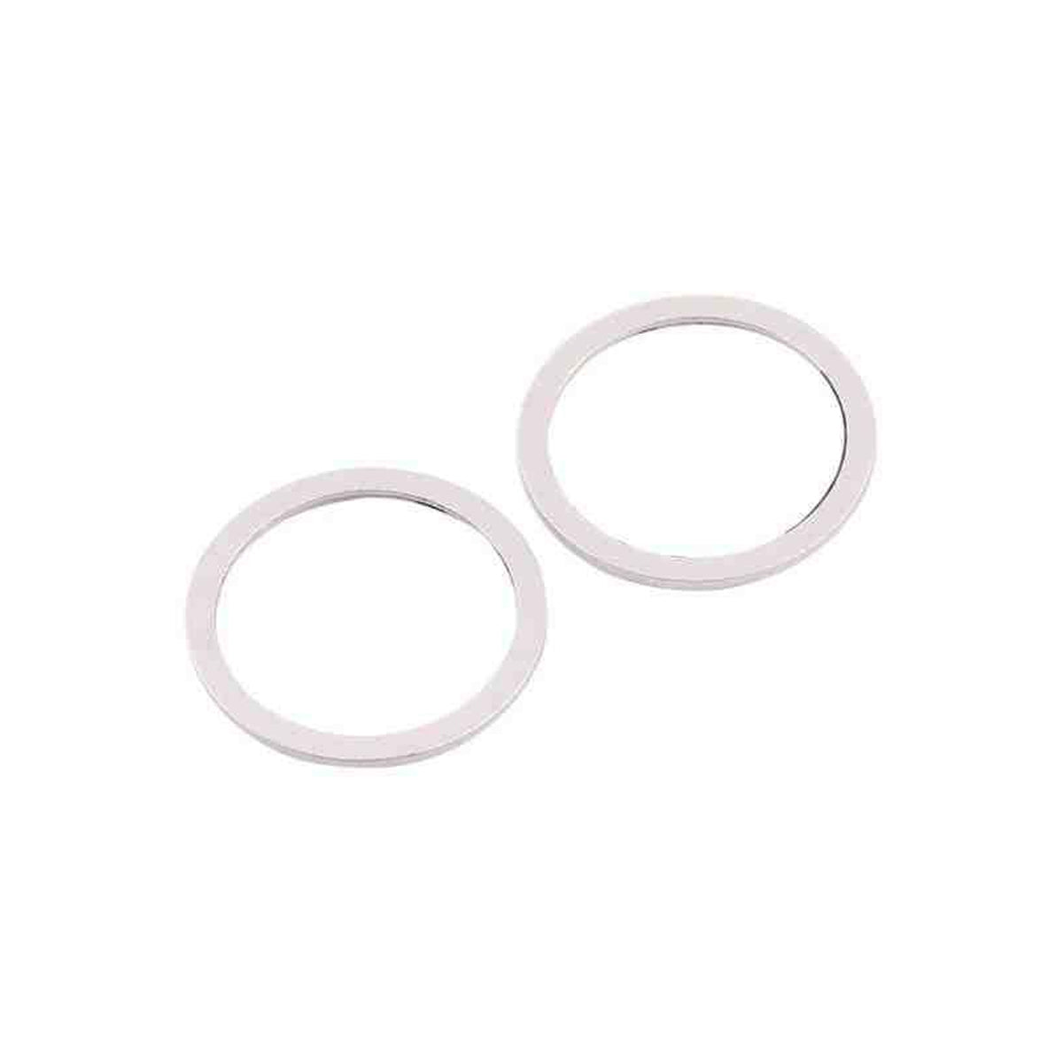 iPhone 12 Mini Linsskydd med Metallram - Vit (2-pack) image 1