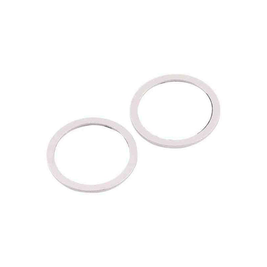 iPhone 12 Mini Linsskydd med Metallram - Vit (2-pack) image 1