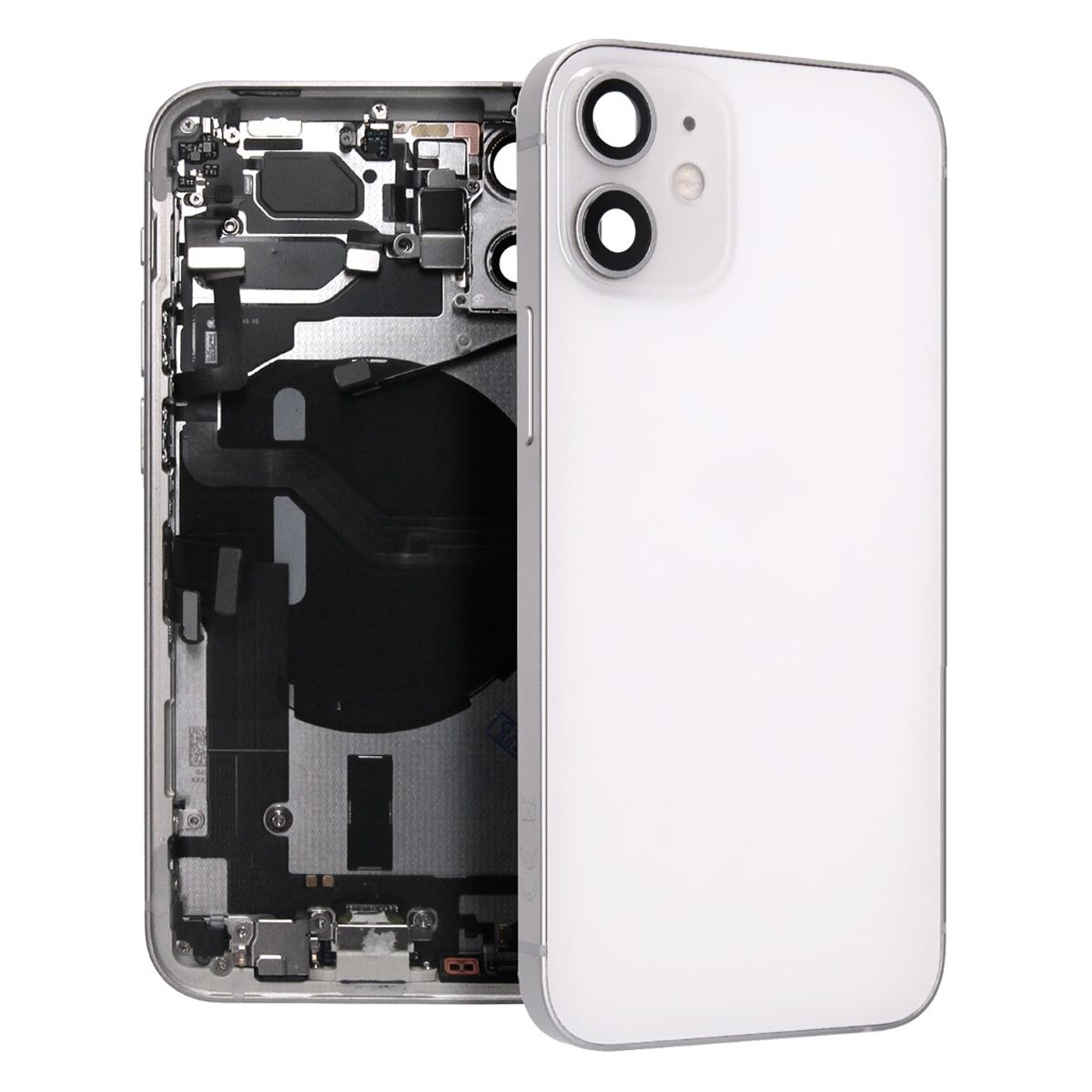 iPhone 12 Mini Baksida med Komplett Ram - Vit image 1