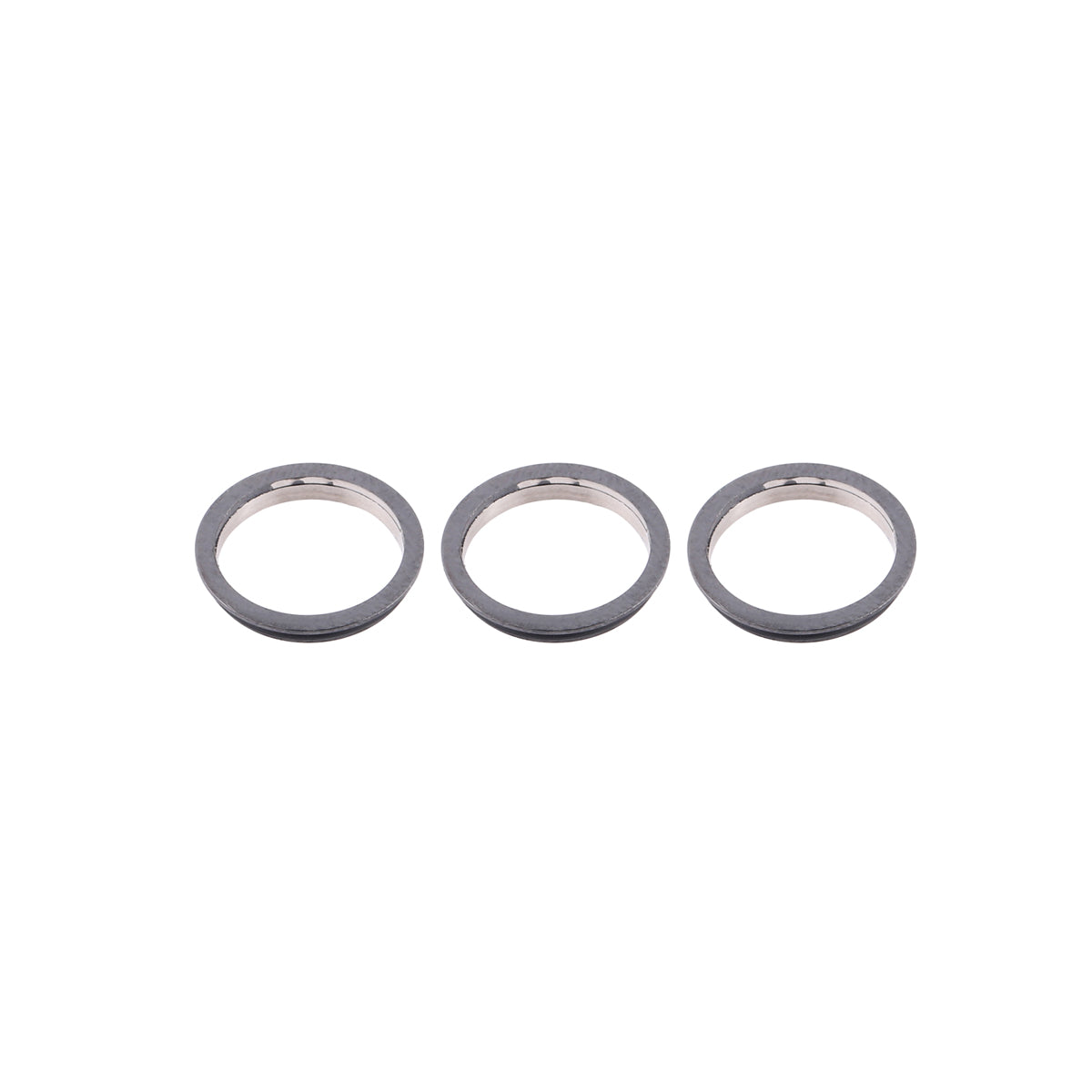 iPhone 12 Pro Linsskydd med Metallram - Grafit (3-pack) image 1