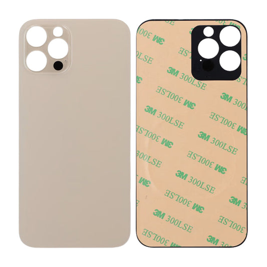 iPhone 12 Pro Baksida Glas med självhäftande tejp - Guld image 1