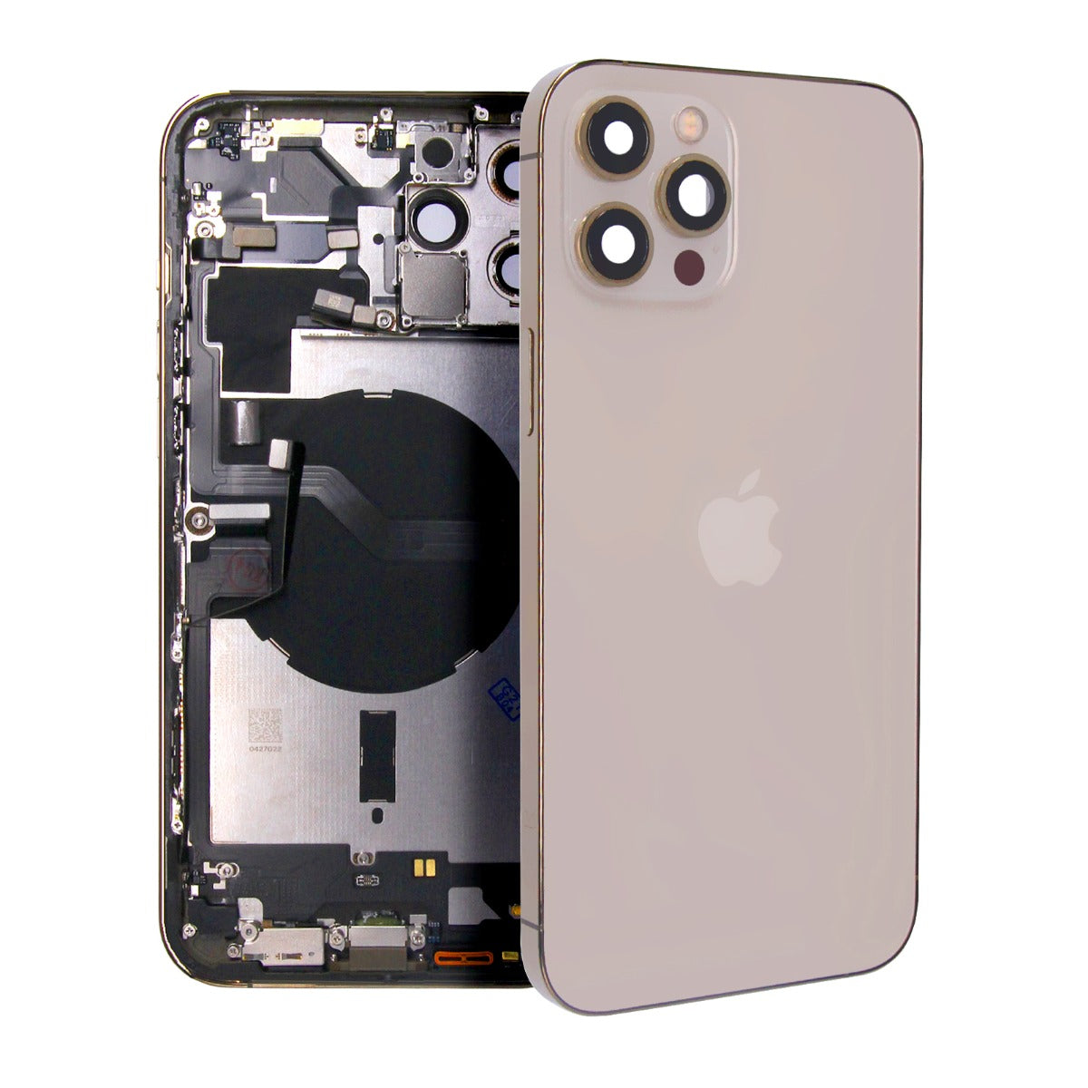 iPhone 12 Pro Max Baksida med Komplett Ram - Guld image 1