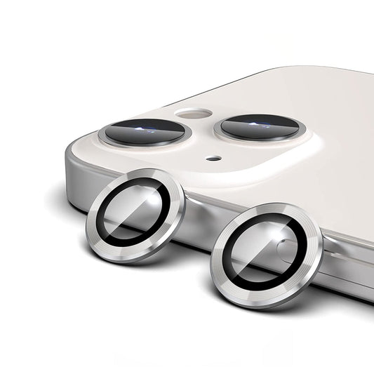 iPhone 13/13 Mini Kameralins skydd med Ram - Silver image 1