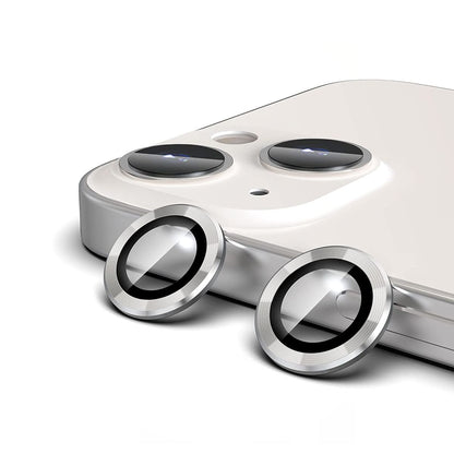 iPhone 13/13 Mini Kameralins skydd med Ram - Silver image 1
