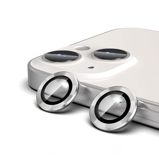 iPhone 13/13 Mini Kameralins skydd med Ram - Silver image 1
