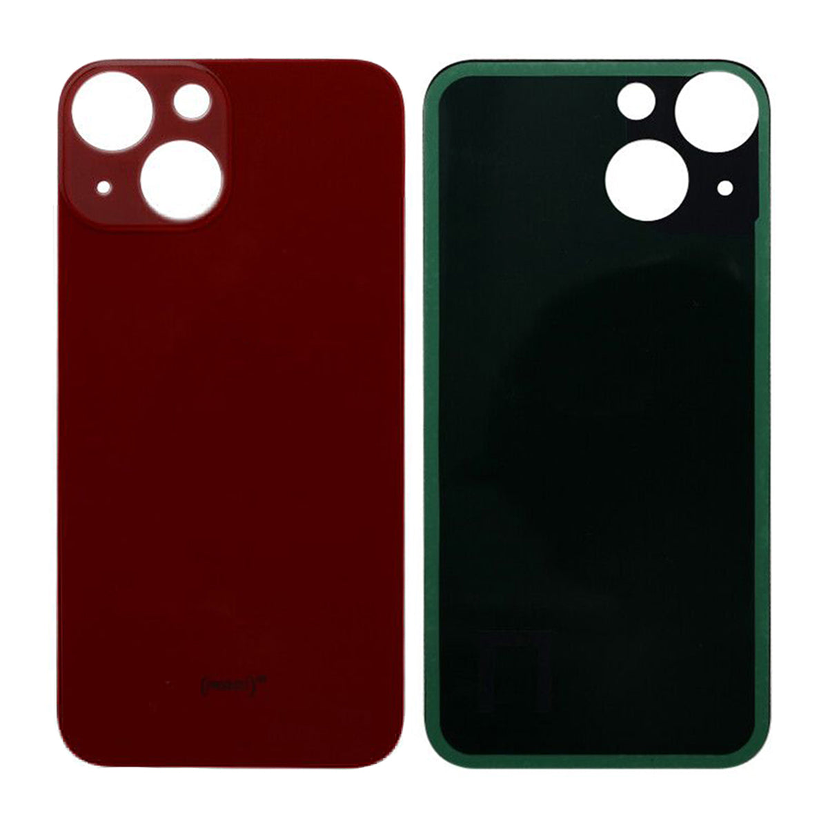 iPhone 13 Mini Baksida Glas med Självhäftande tejp - Röd image 1