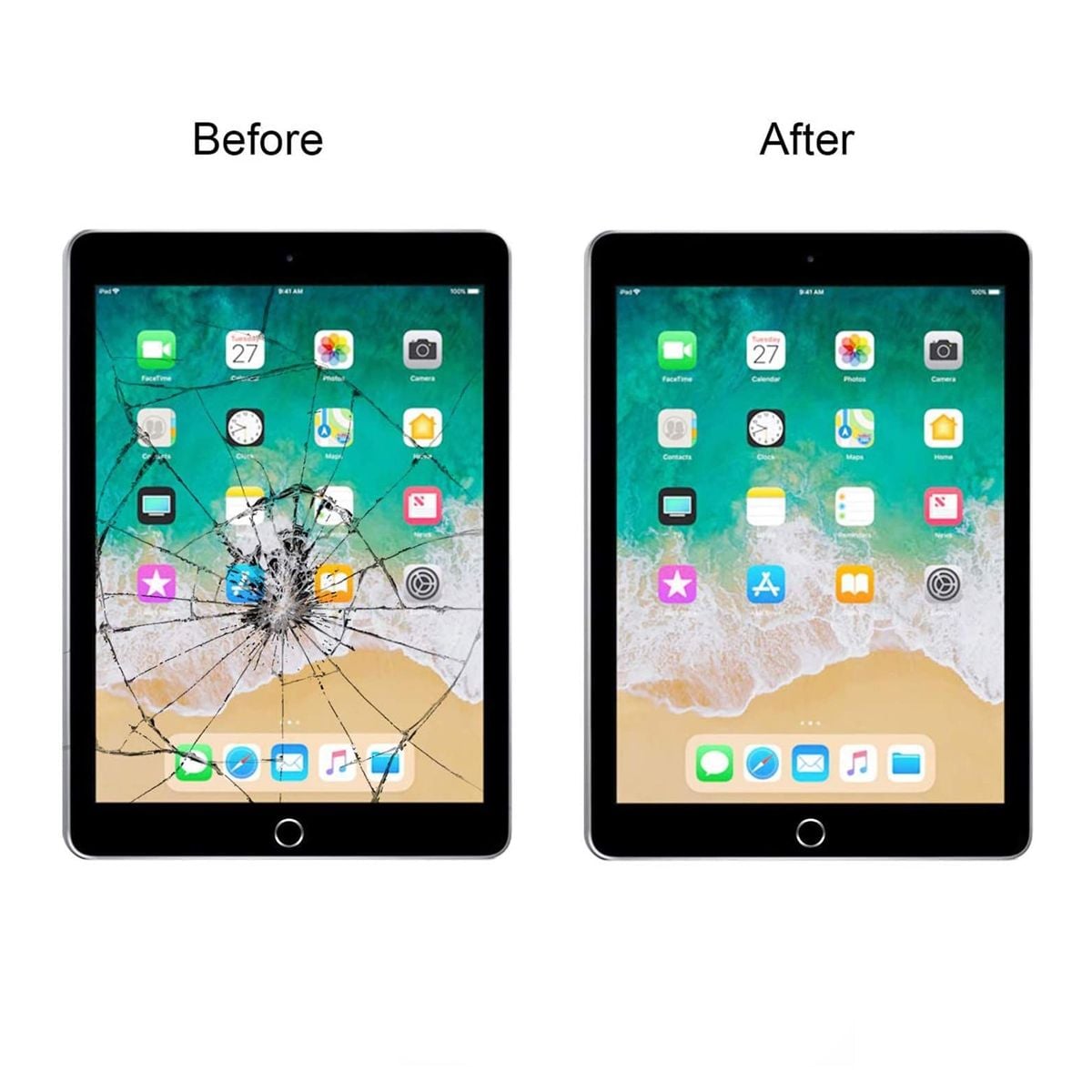 iPad 9 10.2 2021 Glas med Touchskärm OEM - Svart image 5
