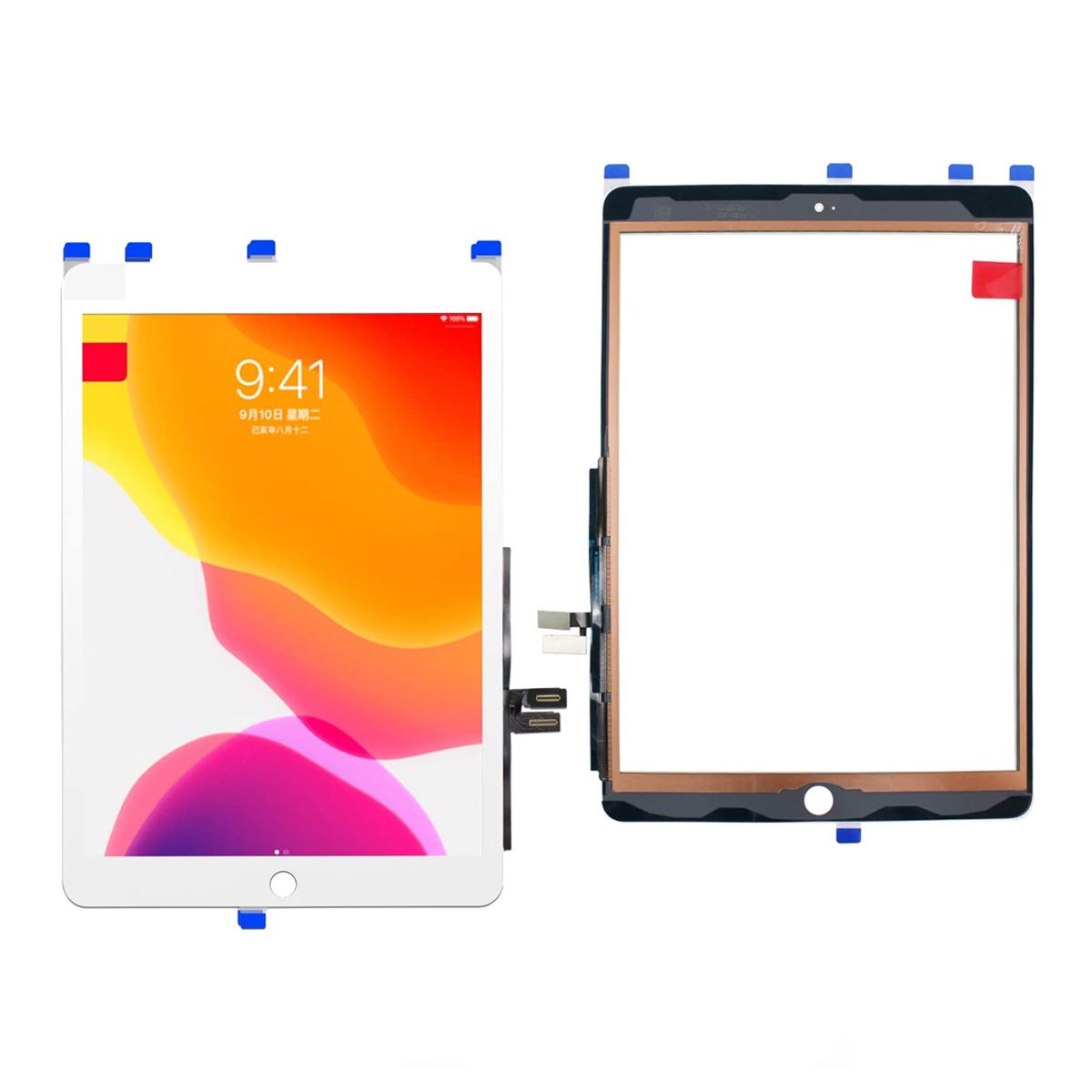 iPad 9 10.2 2021 Glas med Touchskärm OEM - Vit image 1