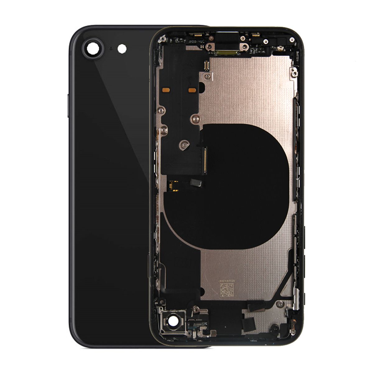 iPhone SE 2020 Baksida med Komplett Ram - Svart image 1