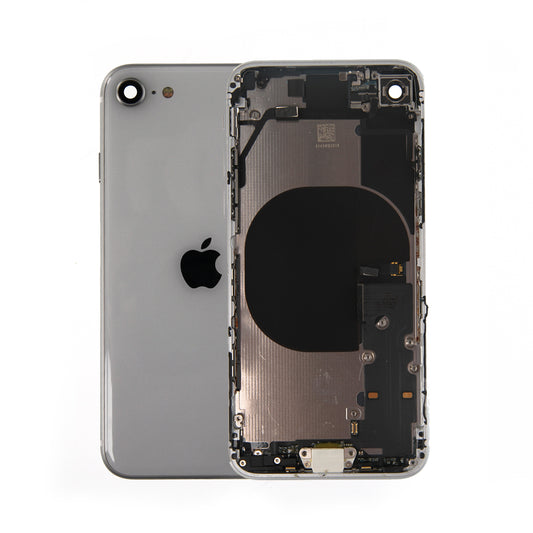iPhone SE 2020 Baksida med Komplett Ram - Vit image 1