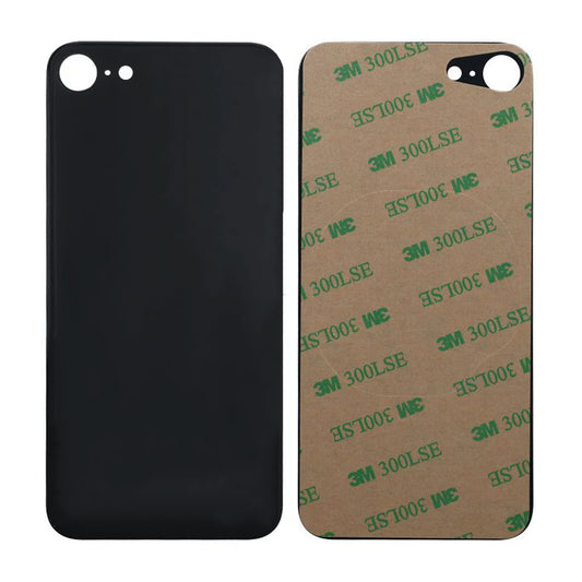 iPhone SE 2020 Baksida Glas med Självhäftande tejp - Svart image 1