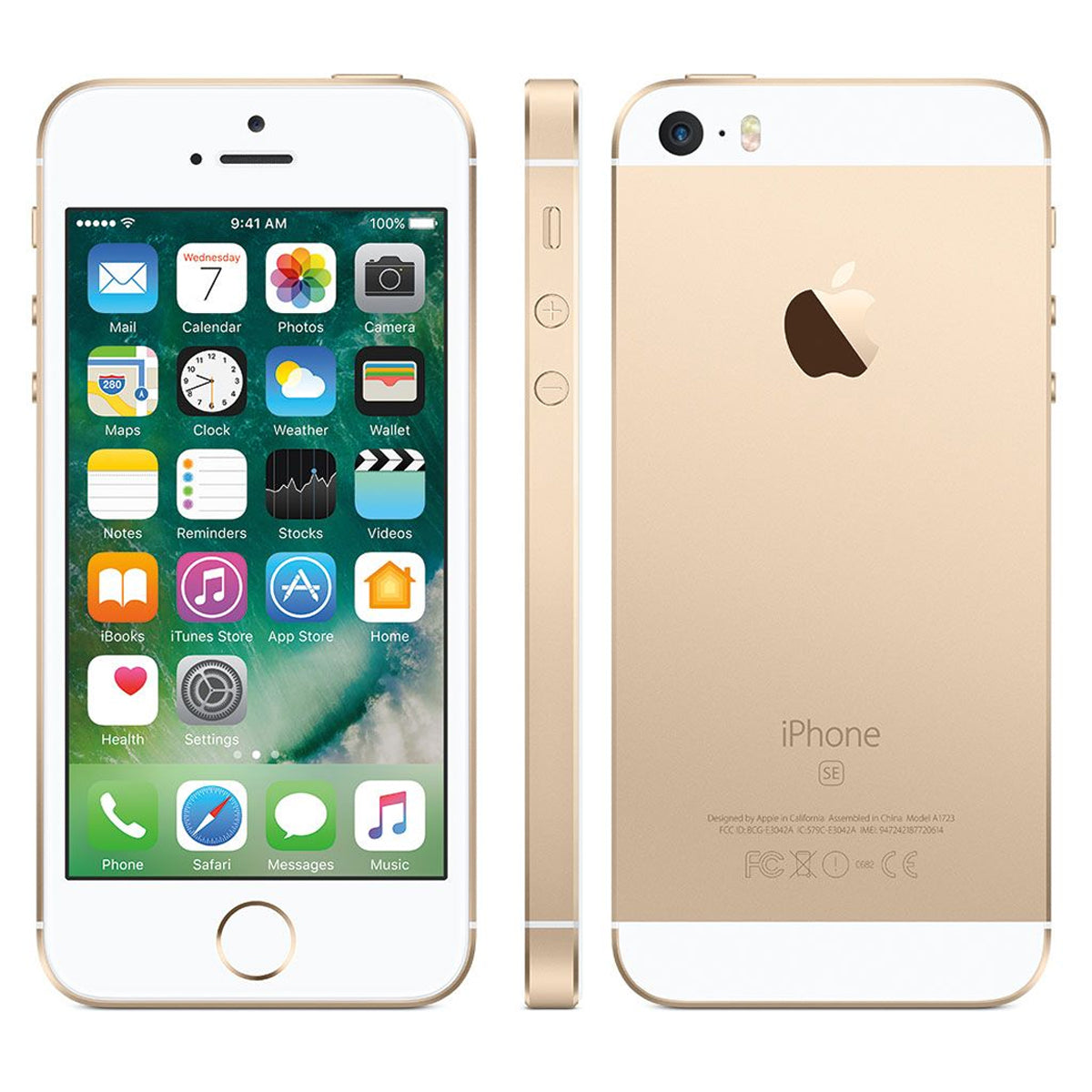 iPhone SE 128GB Gold Mycket Gott Skick image 1