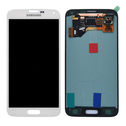 Samsung Galaxy S5 (SM-900F) Skärm med LCD Display OEM - Vit image 1