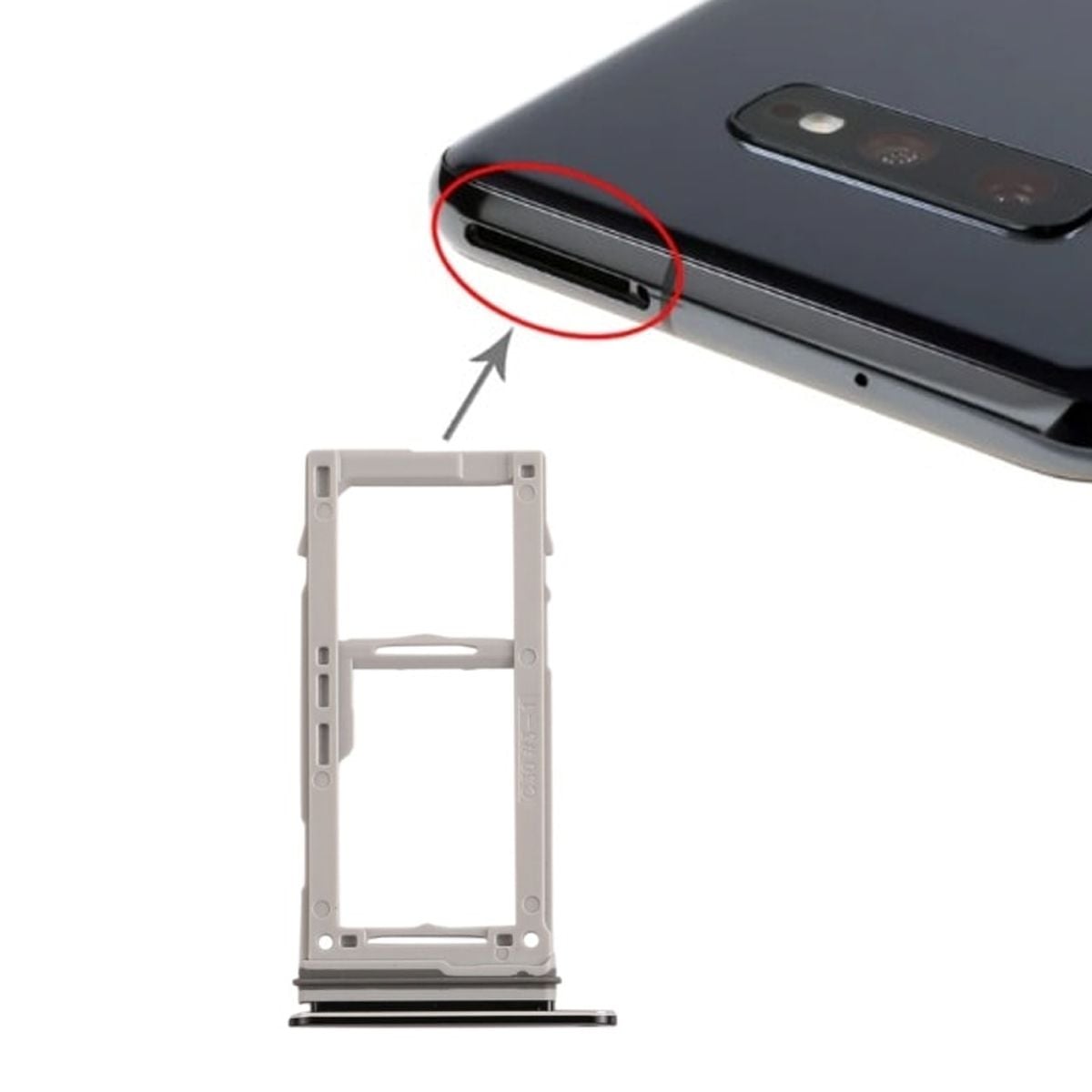 Samsung Galaxy S10e Simkortshållare - Svart image 3