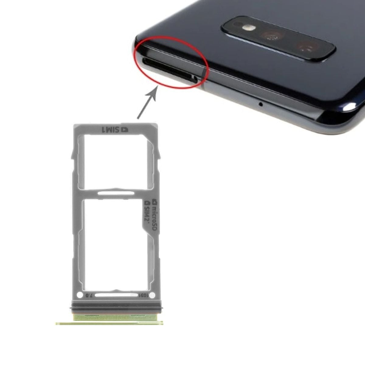 Samsung Galaxy S10e Simkortshållare - Gul image 4