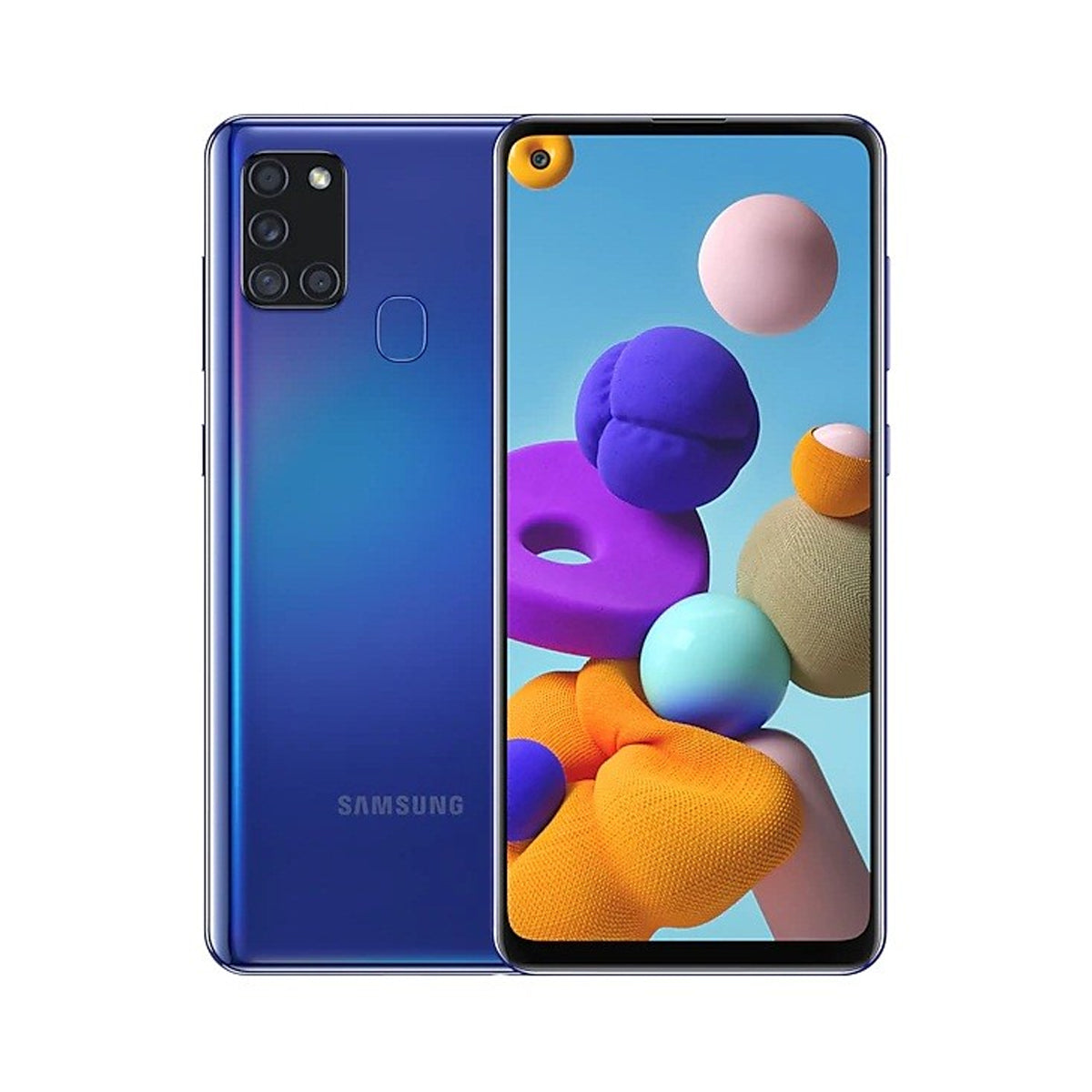 Begagnad Samsung Galaxy A21S 32GB Blå - Bra Skick image 1