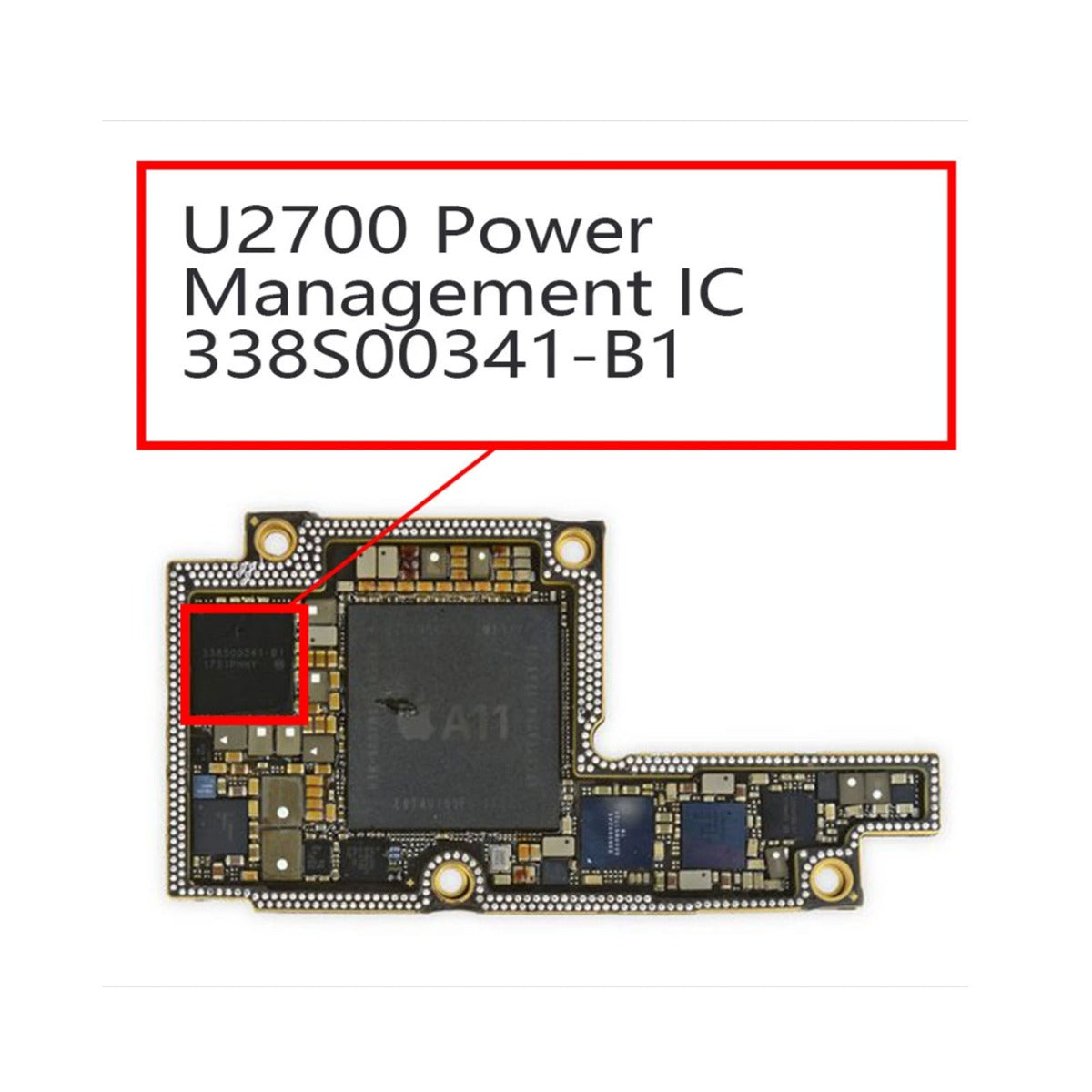 U2700 Strömhanterings IC 338S00341-B1 - iPhone X image 3