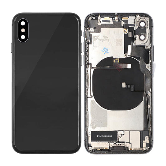 iPhone X Baksida med Komplett Ram - Svart image 1