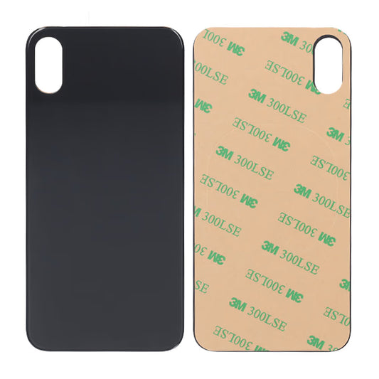 iPhone X Baksida Glas med Självhäftande tejp - Svart image 1