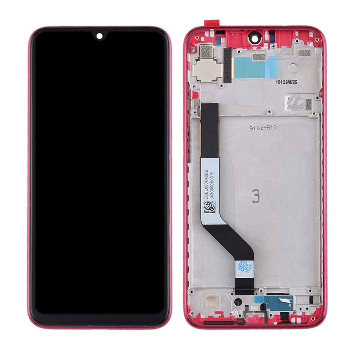 Xiaomi Redmi Note 7 Skärm med LCD Display - Röd image 1