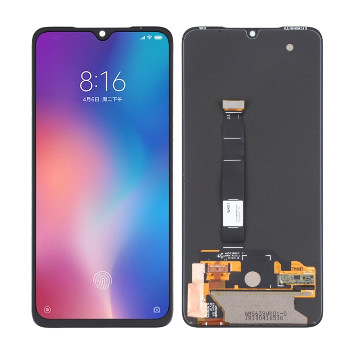 Xiaomi Mi 9 Skärm/Display Svart Original image 1