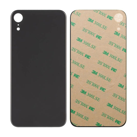 iPhone XR Baksida Glas med Självhäftande tejp - Svart image 1