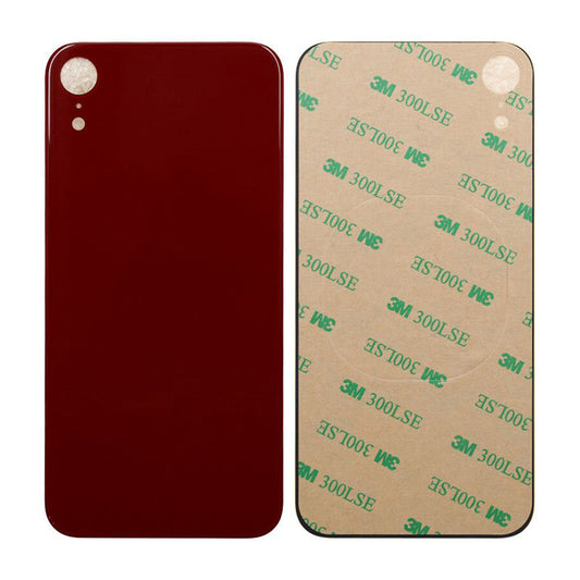 iPhone XR Baksida Glas med Självhäftande tejp - Röd image 1