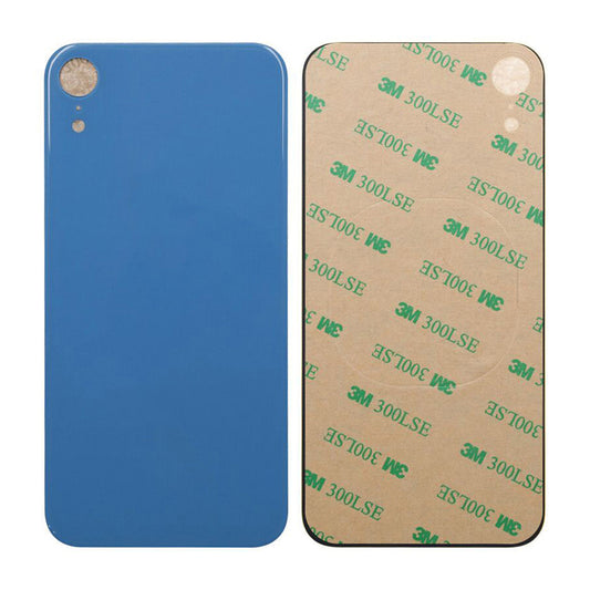 iPhone XR Baksida Glas med Självhäftande tejp - Blå image 1