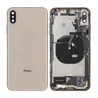 iPhone XS Max Baksida med Komplett Ram - Guld image 1