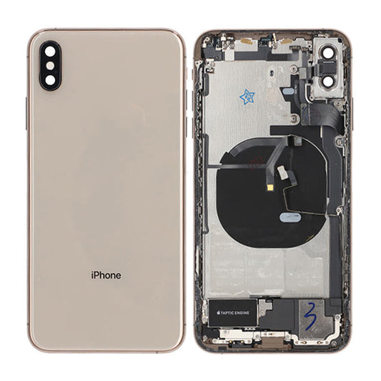 iPhone XS Max Baksida med Komplett Ram - Guld image 1