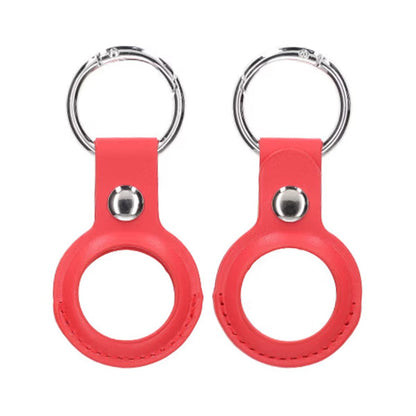 Airtag Case PU Leather Keychain - Pink