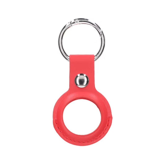 Airtag Case PU Leather Keychain - Pink
