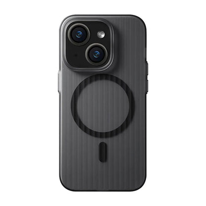 iPhone 14/13 Case Corrugated Anti-slip Magnetic - Black