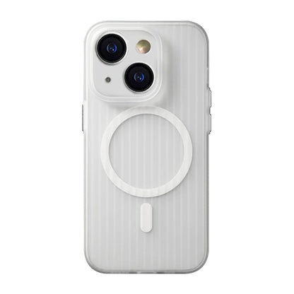 Anti-slip corrugated magnetic protective case For iPhone 15 Transparent