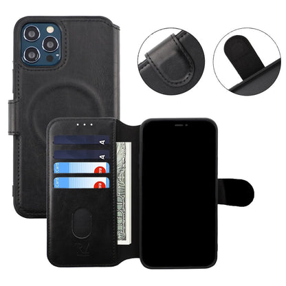 RV Flip Stand TPU Leather Wallet Case Black for Apple iPhone 12/12 Pro High Quality