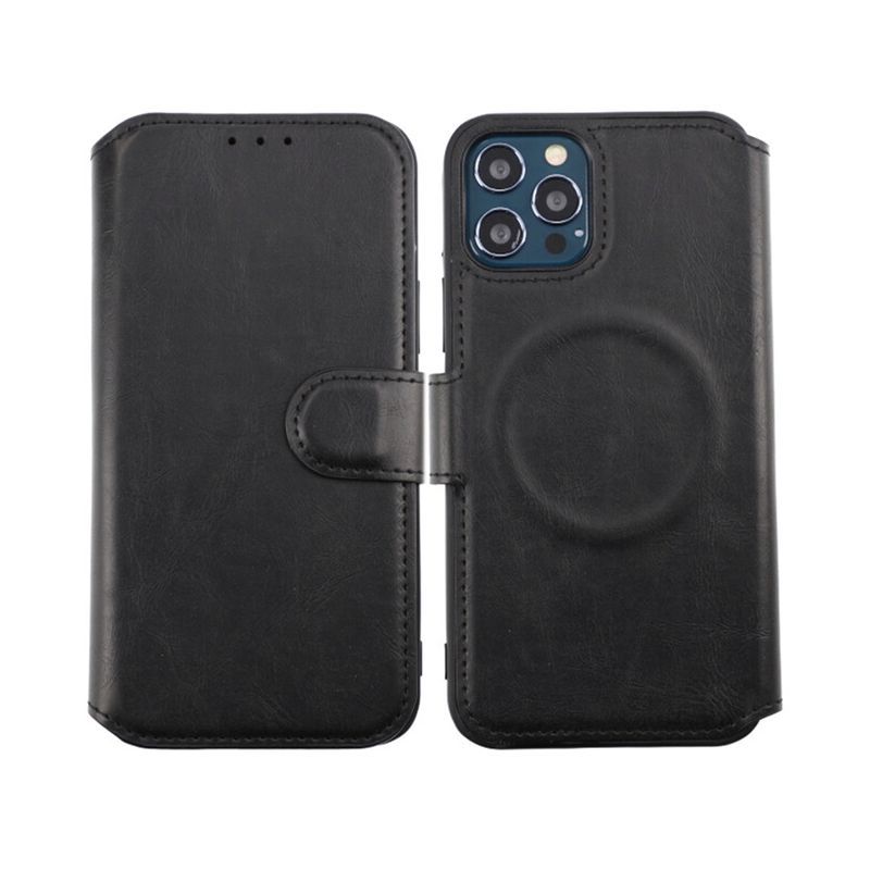 RV Flip Stand TPU Leather Wallet Case Black for Apple iPhone 7/8/SE 2020 High Quality