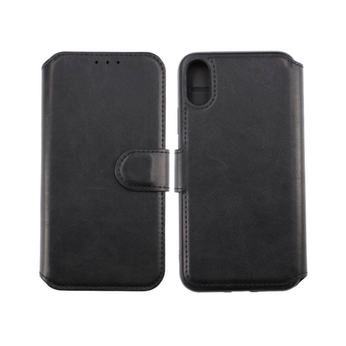 iPhone X/XS Plånboksfodral Extra Kortfack Rvelon - Svart