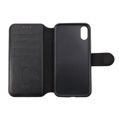 iPhone X/XS Plånboksfodral Extra Kortfack Rvelon - Svart
