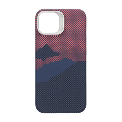 Mobile case with Magsafe and stand for iPhone 13 and 14 - Mountain Red