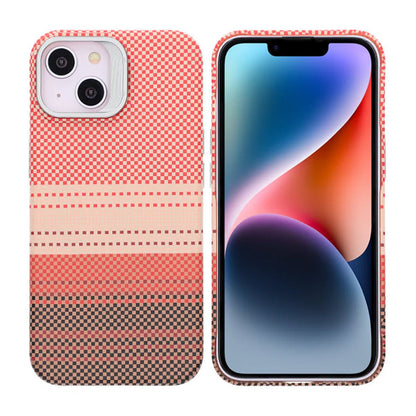 Magsafe Case and Stand for iPhone 13 and 14 - Striped Orange